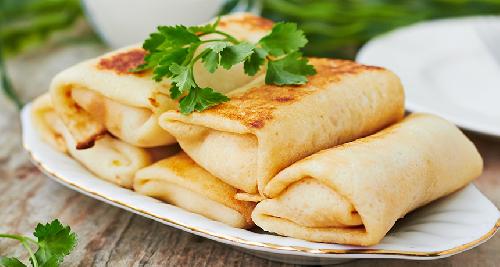 Хрустящие блинчики с мясом